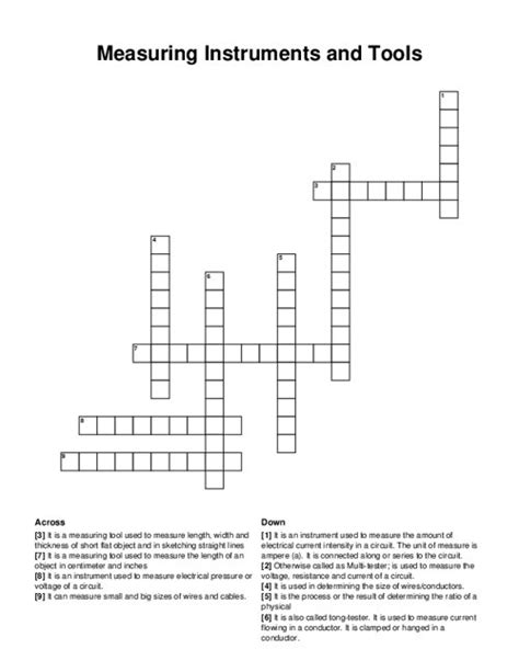 instrument to measure thicknesses crossword|Instrument that measures thickness Crossword Clue.